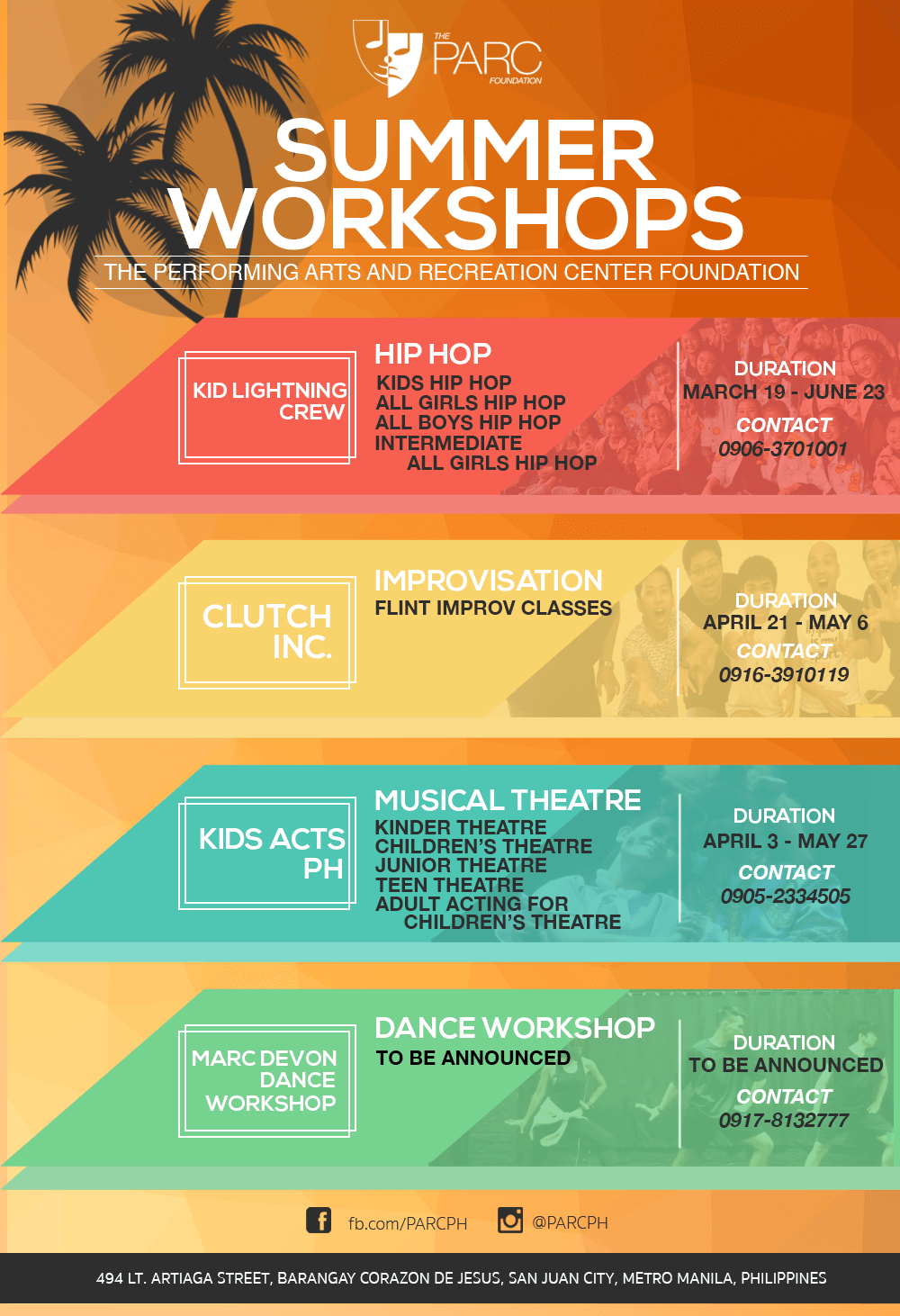 Summer Workshops 2018